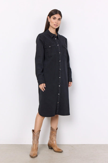 Soyaconcept Women's Kiss 2 Shirt Dress - Black Denim
