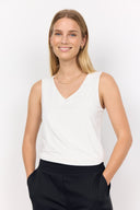 Soyaconcept Women's Marcia 283 V-Neck Sleeveless Top - Offwhite