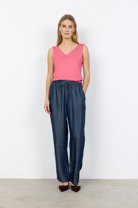 Soyaconcept Women's Marcia 283 V-Neck Sleeveless Top - Rapture Rose