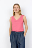 Soyaconcept Women's Marcia 283 V-Neck Sleeveless Top - Rapture Rose