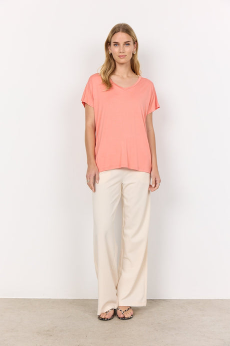 Soyaconcept Women's Marica 32 T-Shirt - Peach Pink