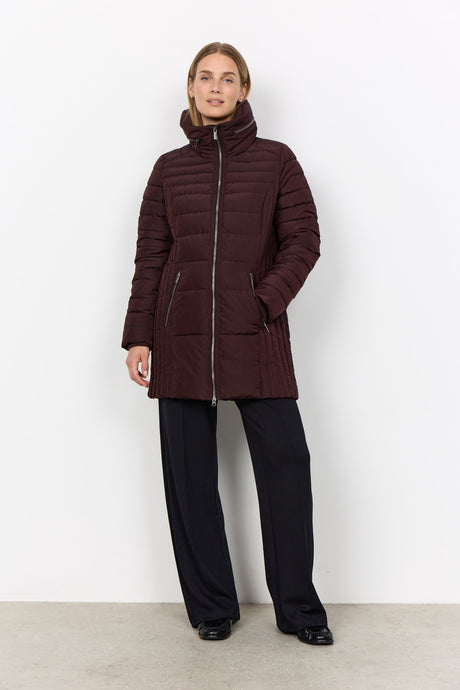 Soyaconcept Women's Nina 1 Coat - Chocolate Plum