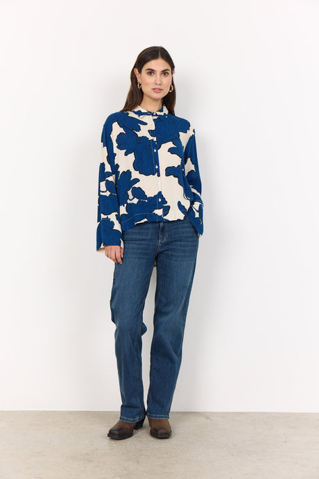 Soyaconcept Women's Vigdis 2 Print Blouse - Estate Blue