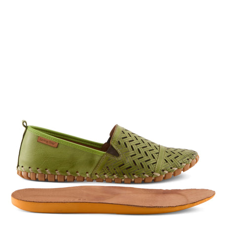 Spring Step Women's Kapri Leather Loafers - Green