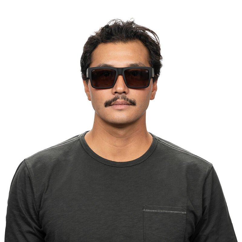 Spy Cyrus Soft Matte Black Happy Bronze Mirror Sunglasses - A&M Clothing & Shoes