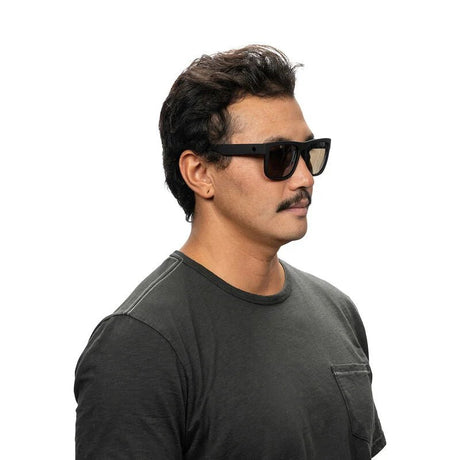 Spy Discord Soft Matte Black Happy Grey Polar Sunglasses - Black/Grey