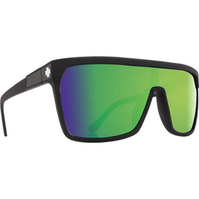 Spy Flynn Black Happy Bronze Mirror Sunglasses - Black/Green