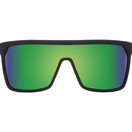 Spy Flynn Black Happy Bronze Mirror Sunglasses - Black/Green