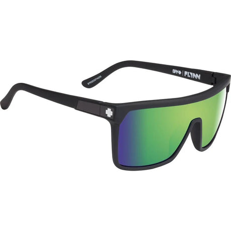 Spy Flynn Black Happy Bronze Mirror Sunglasses - Black/Green