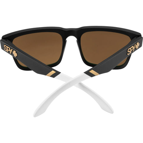 Spy Helm Black White Happy Bronze Mirror Sunglasses - Black/Bronze