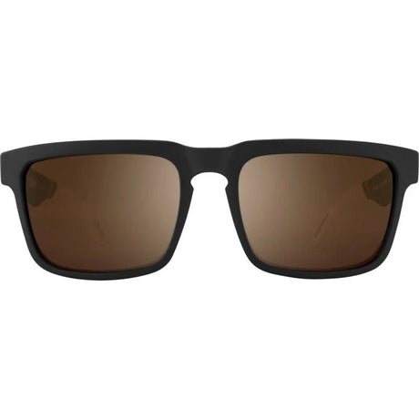 Spy Helm Black White Happy Bronze Mirror Sunglasses - Black/Bronze