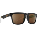 Spy Helm Black White Happy Bronze Mirror Sunglasses - Black/Bronze