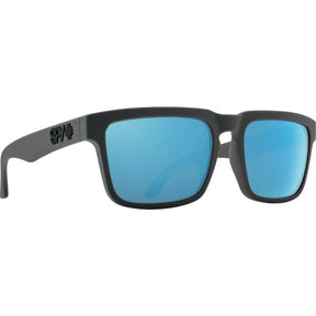 Spy Helm Dark Happy Grey Polarized Mirror Sunglasses - Dark Grey/Light Blue
