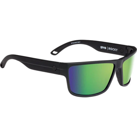 Spy Rocky Soft Matte Black Happy Bronze Polar Sunglasses - Black/Green