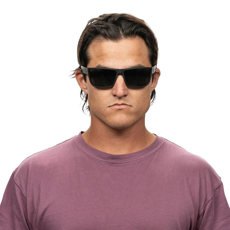 Spy Rocky Soft Matte Black Happy Bronze Polar Sunglasses - Black/Green