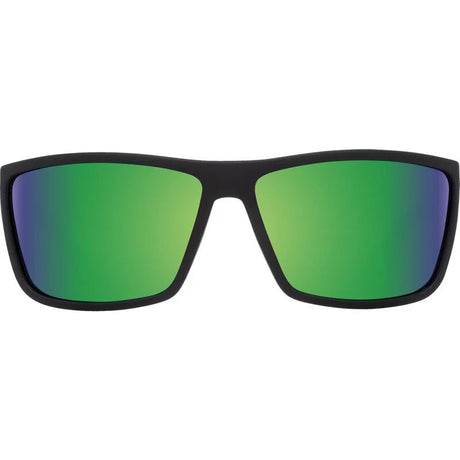 Spy Rocky Soft Matte Black Happy Bronze Polar Sunglasses - Black/Green