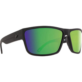 Spy Rocky Soft Matte Black Happy Bronze Polar Sunglasses - Black/Green
