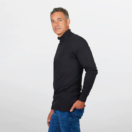 Stanfield's Men's Rib Knit Turtleneck - Black
