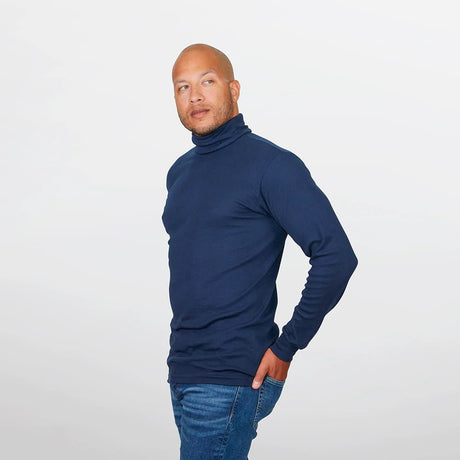 Stanfield's Men's Rib Knit Turtleneck - Navy