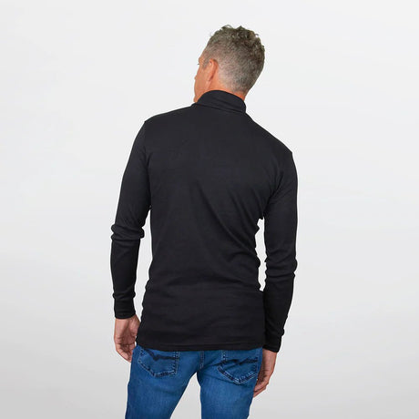 Stanfield's Men's Rib Knit Turtleneck - Black