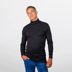 Stanfield's Men's Rib Knit Turtleneck - Black