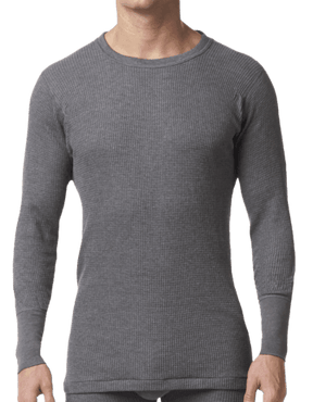 Stanfields Men's Waffle Base Layer Big - Charcoal Grey