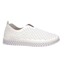 Studio London Women's Laser Cut Shoes - White