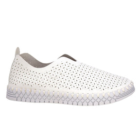Studio London Women's Laser Cut Shoes - White