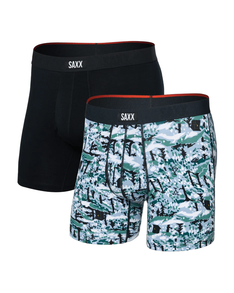Saxx Men's Vibe Xtra Soft Comfort Boxer Brief Fly 2-Pack