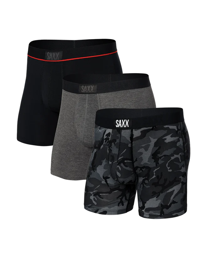 Saxx Men's Vibe Soft Boxer Brief 3 Pack