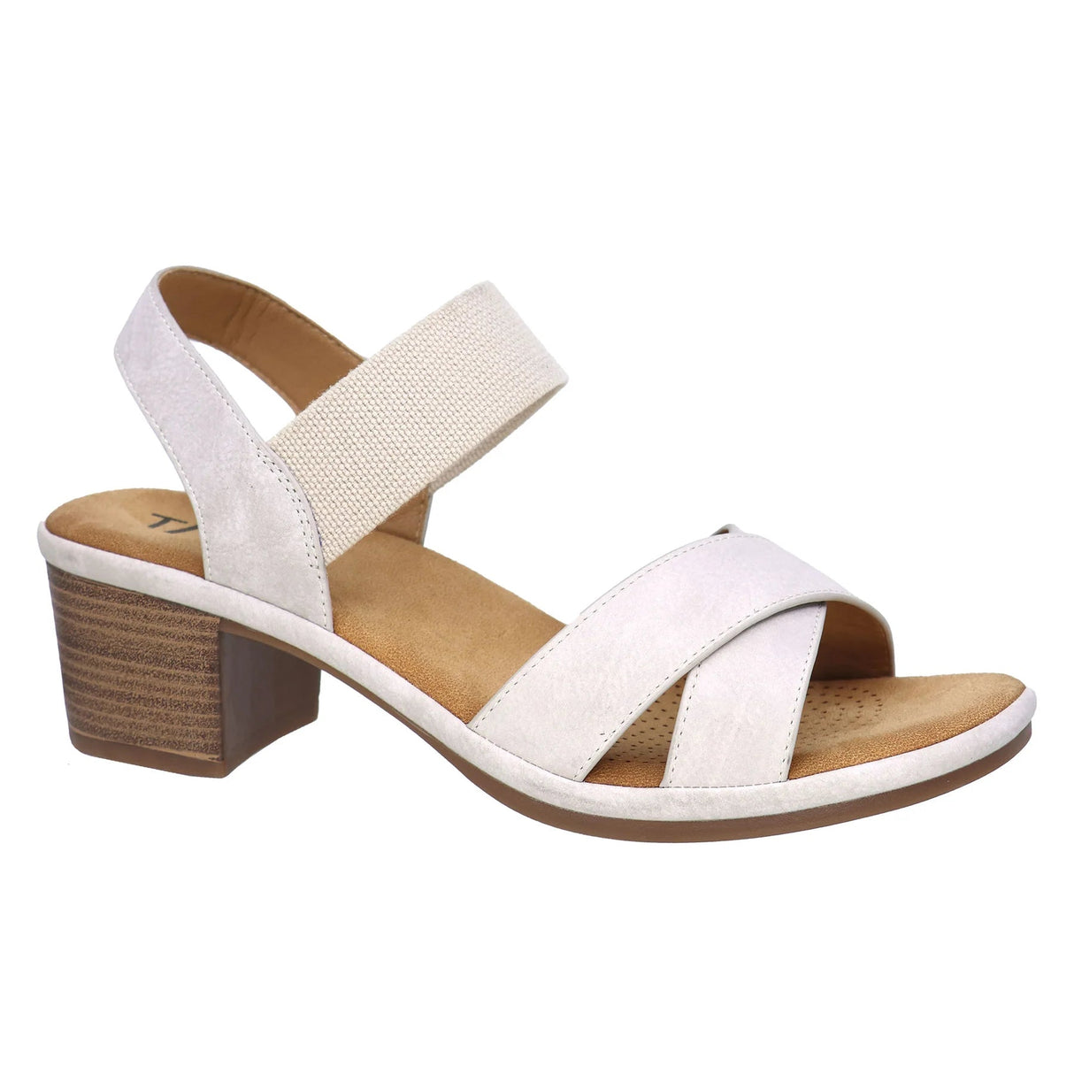 Taxi Women's Monica - 01 Elastic Strap Block Heel Sandals - A&M Clothing & Shoes