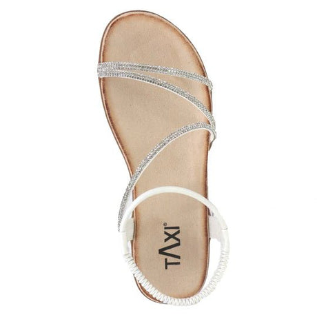 Taxi Women's Paige-01 Dress Sandals - White