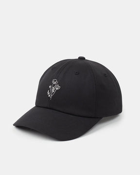 tentree Flower Embroidery Peak Hat - Meteorite Black