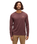 tentree Men's Baker Longsleeve T-Shirt - Red Chestnut