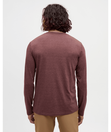 tentree Men's Baker Longsleeve T-Shirt - Red Chestnut