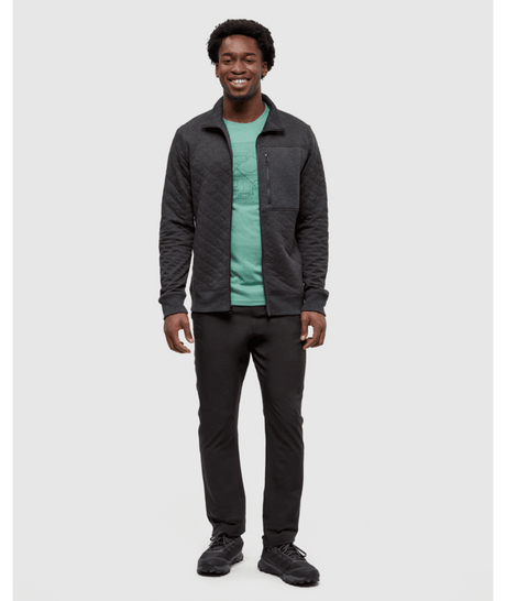tentree Men's Begbie Full Zip Sweater - Meteorite Heather