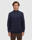 tentree Men's Conrad Fleck Sweater - Midnight Blue