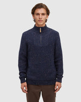 tentree Men's Conrad Fleck Sweater - Midnight Blue