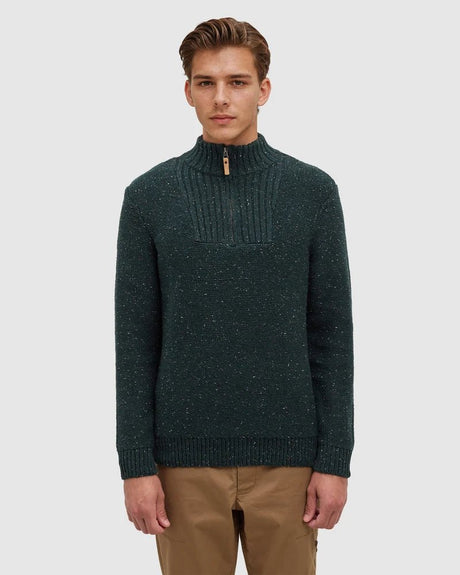 tentree Men's Conrad Fleck Sweater - Dark Forest