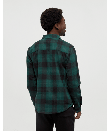tentree Men's Forest Flannel Shirt - Forest Pine