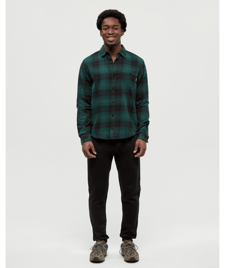 tentree Men's Forest Flannel Shirt - Forest Pine