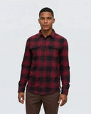 tentree Men's Forest Flannel Shirt - Deep Burgundy