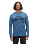 tentree Men's Mountain Portal Longsleeve T-Shirt - Blue Horizon