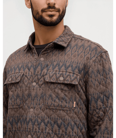 tentree Men's Quilted Colville Shacket - Ashwood Heather