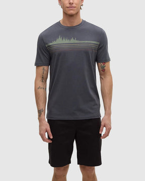 tentree Men's Retro Treeline T-Shirt - Graphite/Moss