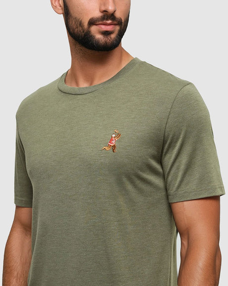 tentree Men's Sasquatch T-Shirt - Olive/Football