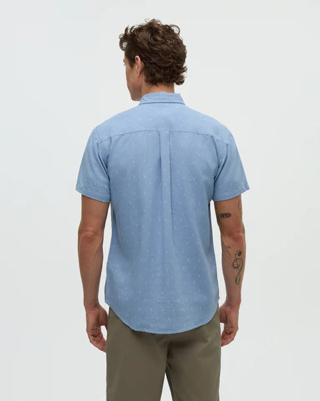 tentree Men's Small Tree Mancos Shirt - Lakeside/Tree