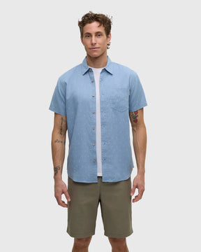 tentree Men's Small Tree Mancos Shirt - Lakeside/Tree