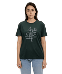 tentree Women's Autumn Flora T-Shirt - Dark Forest