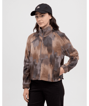 tentree Women's Palisade Full Zip Sweater - Ashwood/Soft Blur
